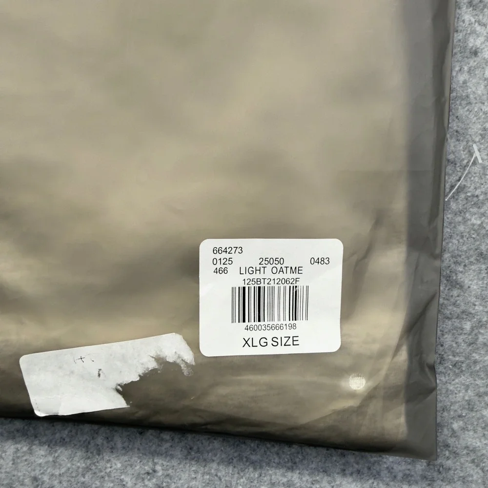 Fear of God Essentials T-Shirt Men XL Light Oatmeal New Short Sleeve Logo Tee